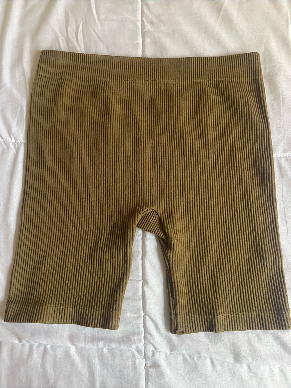 SO Ribbed Bike Shorts - Olive